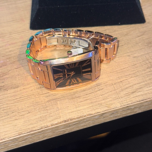 Rose Gold Rectangular Watch - Picture 2 of 3
